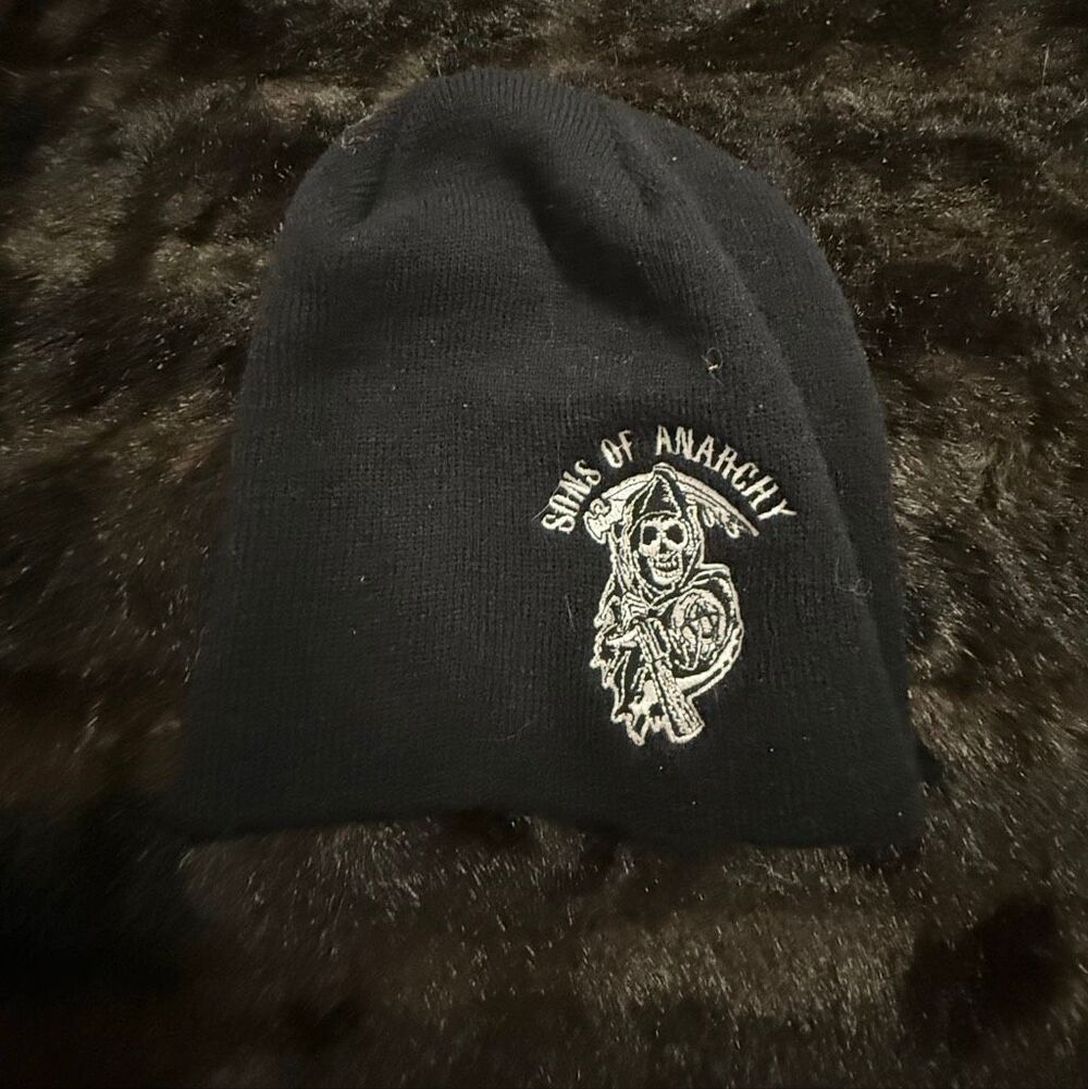 Sons of Anarchy Black Stretch Beanie Hat Men TV Show One Size